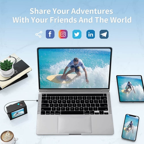 Caméra 4K WiFi étanche avec télécommande RF – Kit complet accessoires