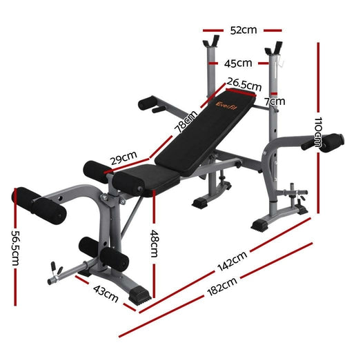 Banc de musculation multifonction Everfit 8 en 1 – Station home gym