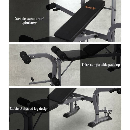 Banc de musculation multifonction Everfit 8 en 1 – Station home gym
