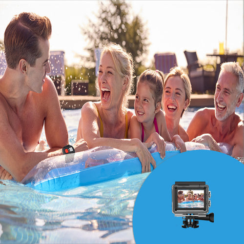 Caméra 4K WiFi étanche avec télécommande RF – Kit complet accessoires